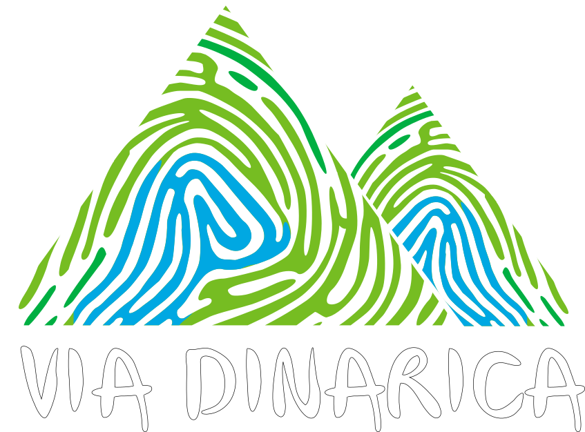 via dinarica logo white text
